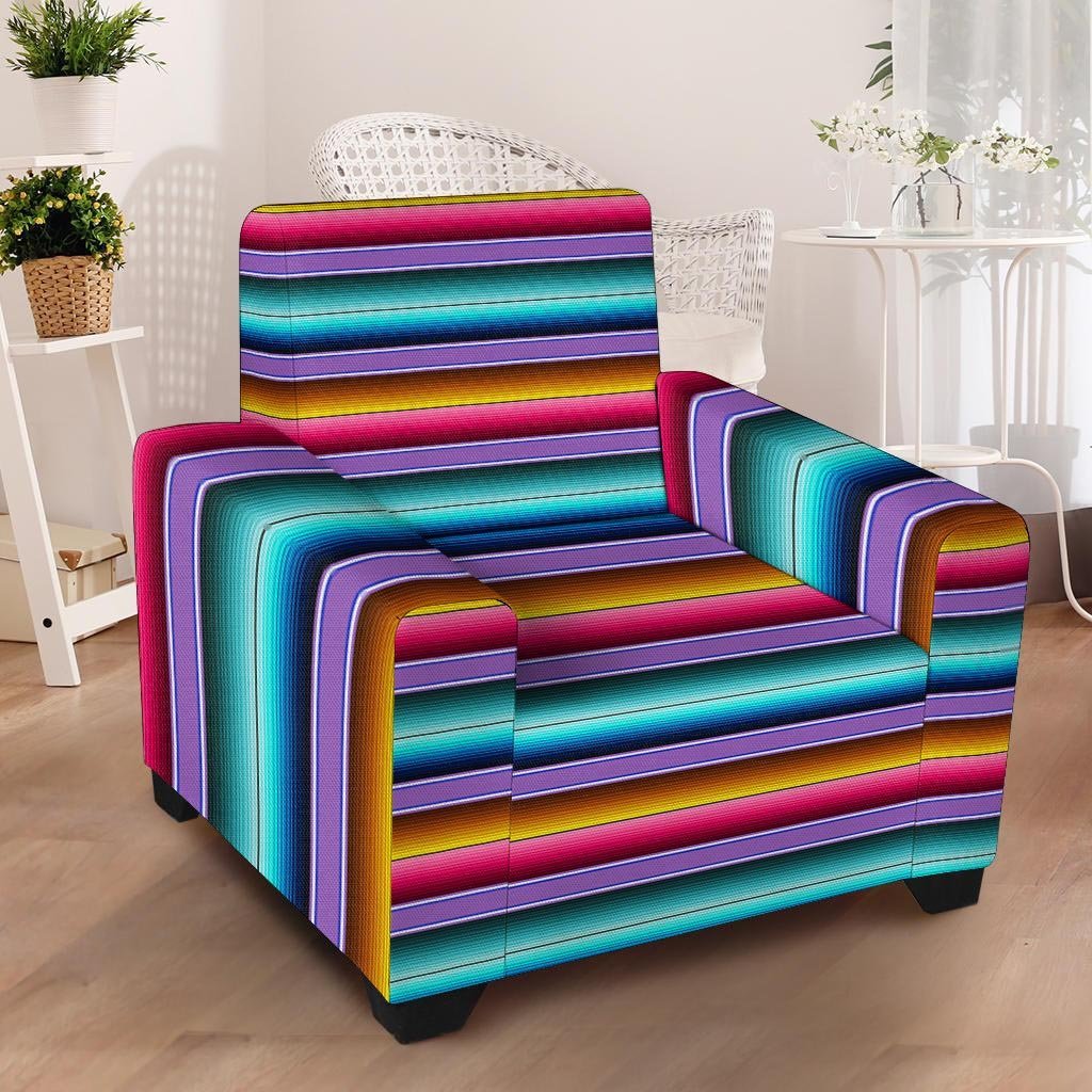 Mexican Baja Serape Armchair Cover-grizzshop