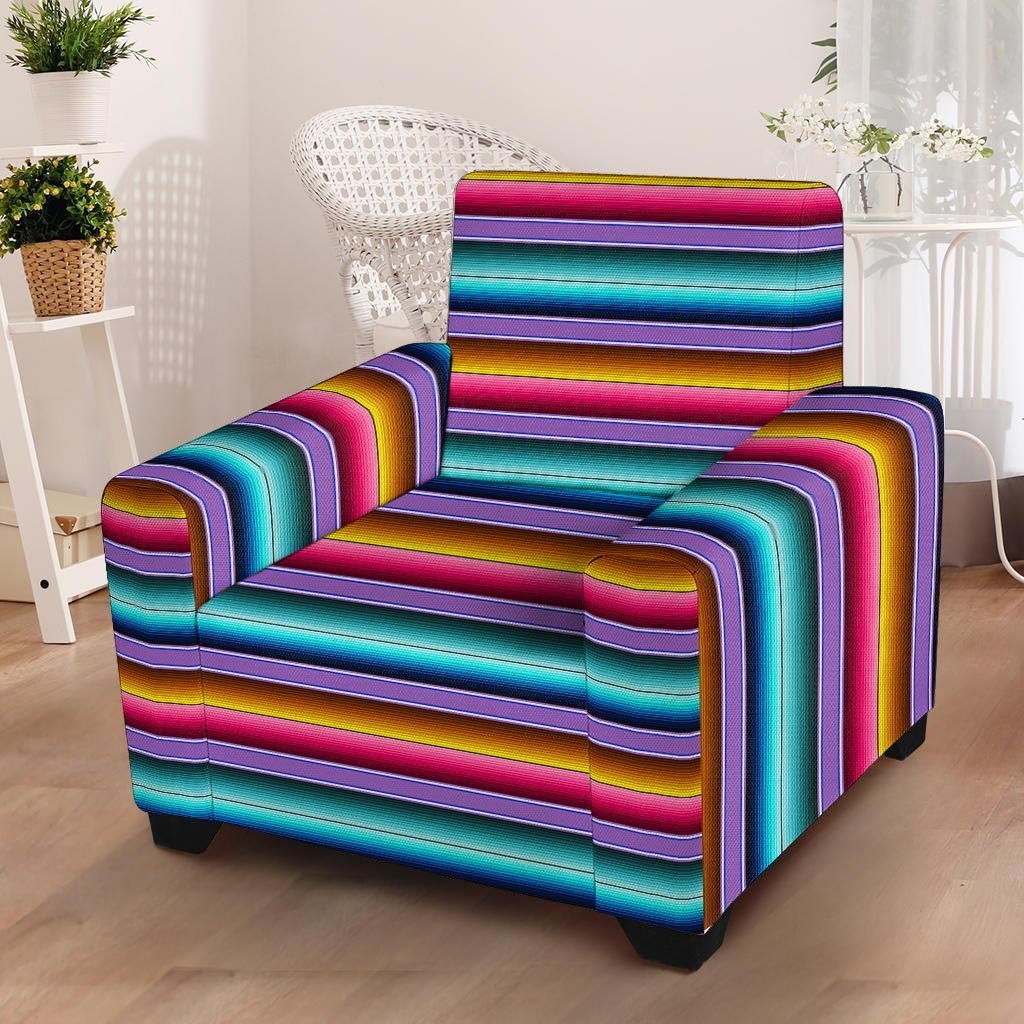 Mexican Baja Serape Armchair Cover-grizzshop