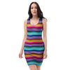 Mexican Baja Serape Bodycon Dress-grizzshop