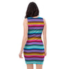 Mexican Baja Serape Bodycon Dress-grizzshop