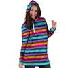 Mexican Baja Serape Hoodie Dress-grizzshop