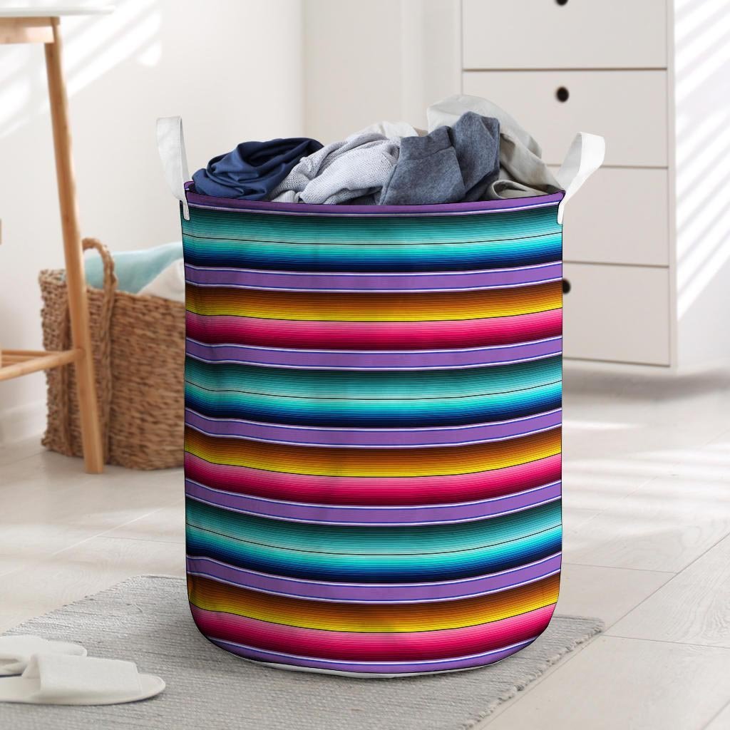 Mexican Baja Serape Laundry Basket-grizzshop