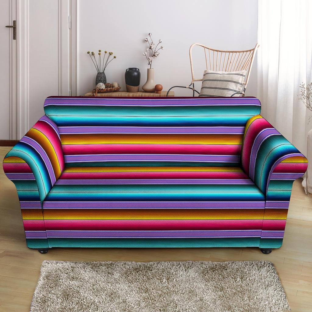 Mexican Baja Serape Loveseat Cover-grizzshop