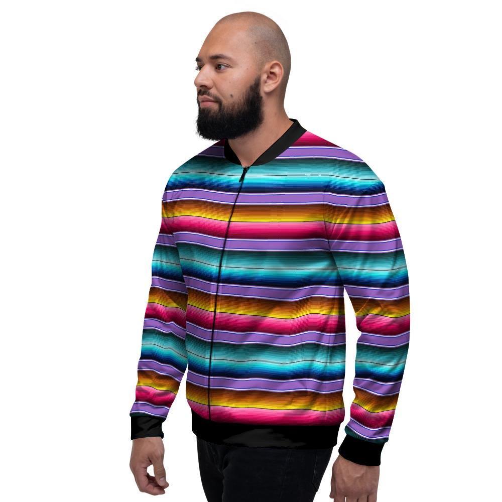 Mexican Baja Serape Men's Bomber Jacket-grizzshop