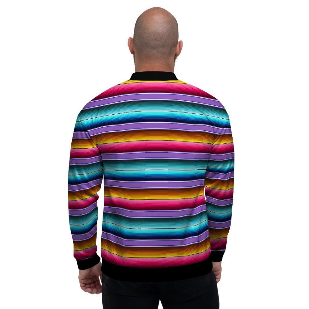 Mexican Baja Serape Men's Bomber Jacket-grizzshop