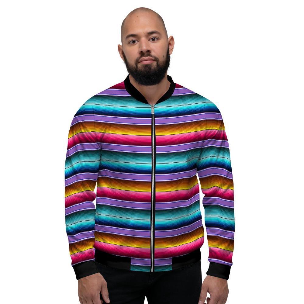 Mexican Baja Serape Men's Bomber Jacket-grizzshop