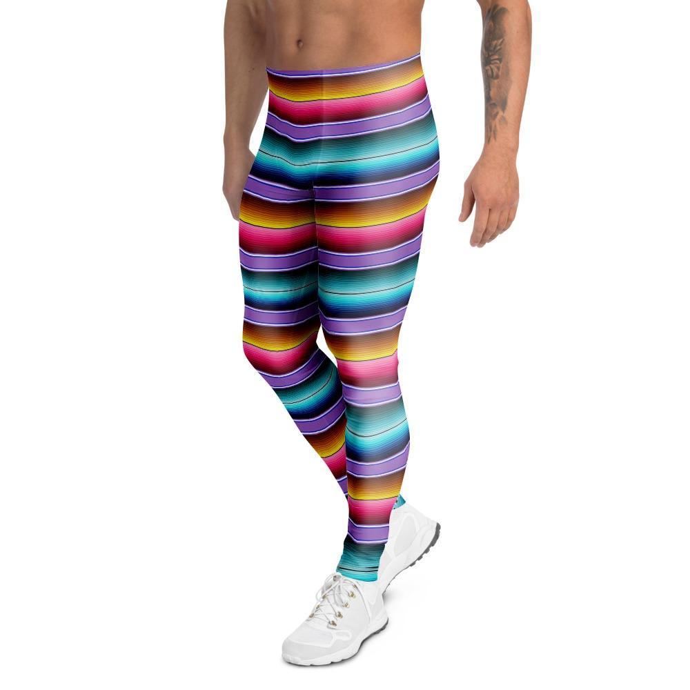 Mexican Baja Serape Men's Leggings-grizzshop