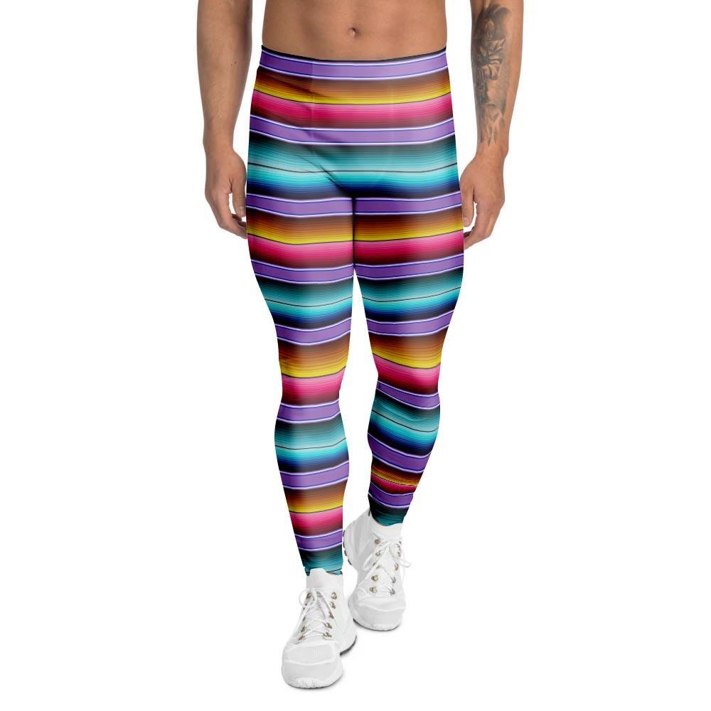 Mexican Baja Serape Men's Leggings-grizzshop