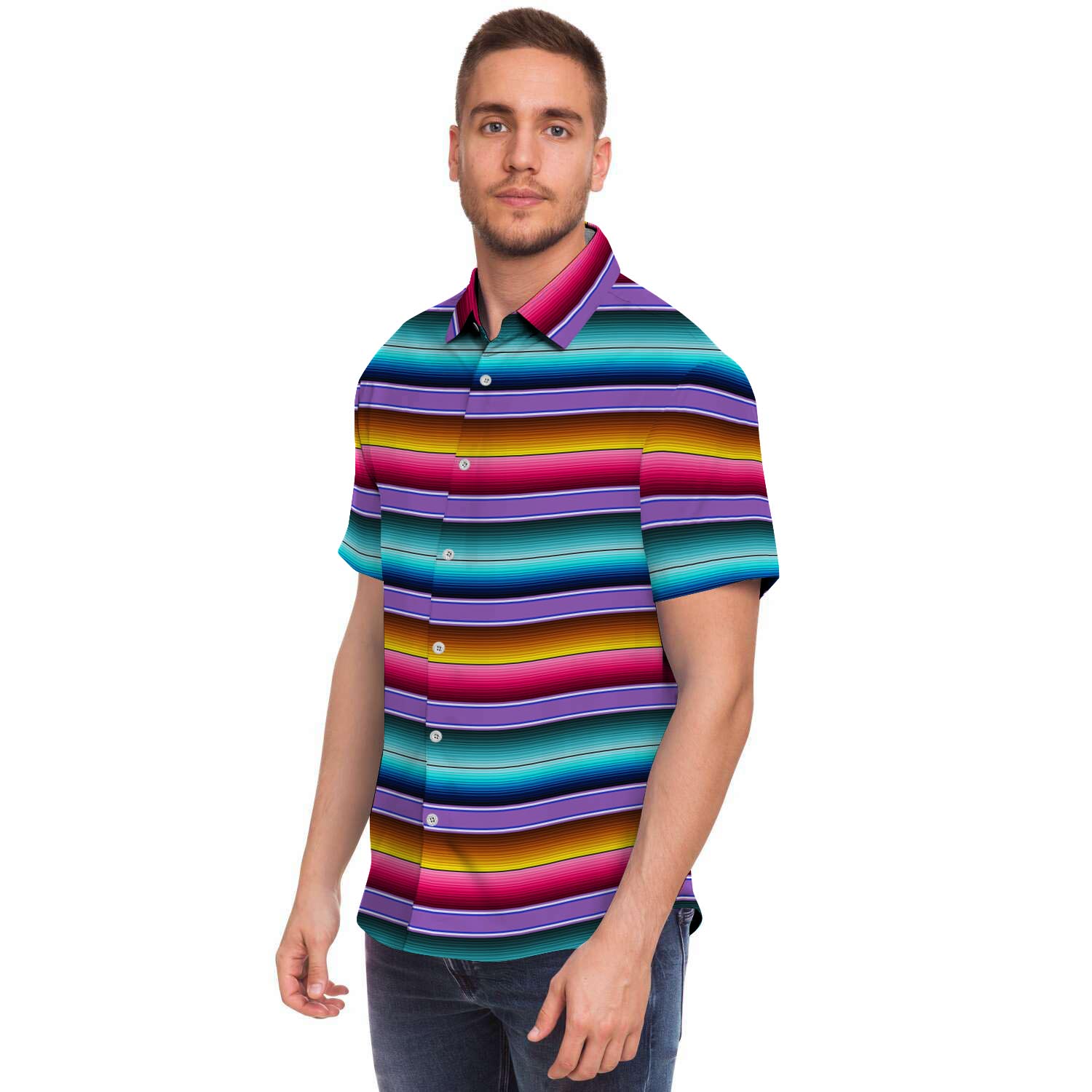 Mexican Baja Serape Men's Short Sleeve Shirt-grizzshop