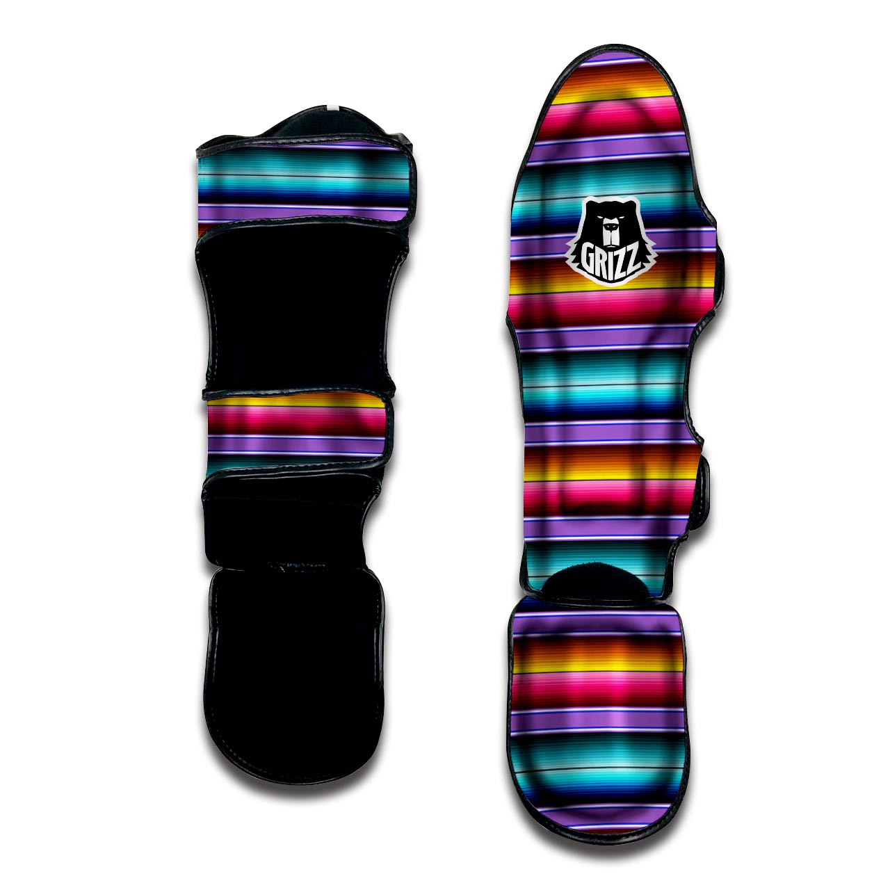 Mexican Baja Serape Muay Thai Shin Guard-grizzshop