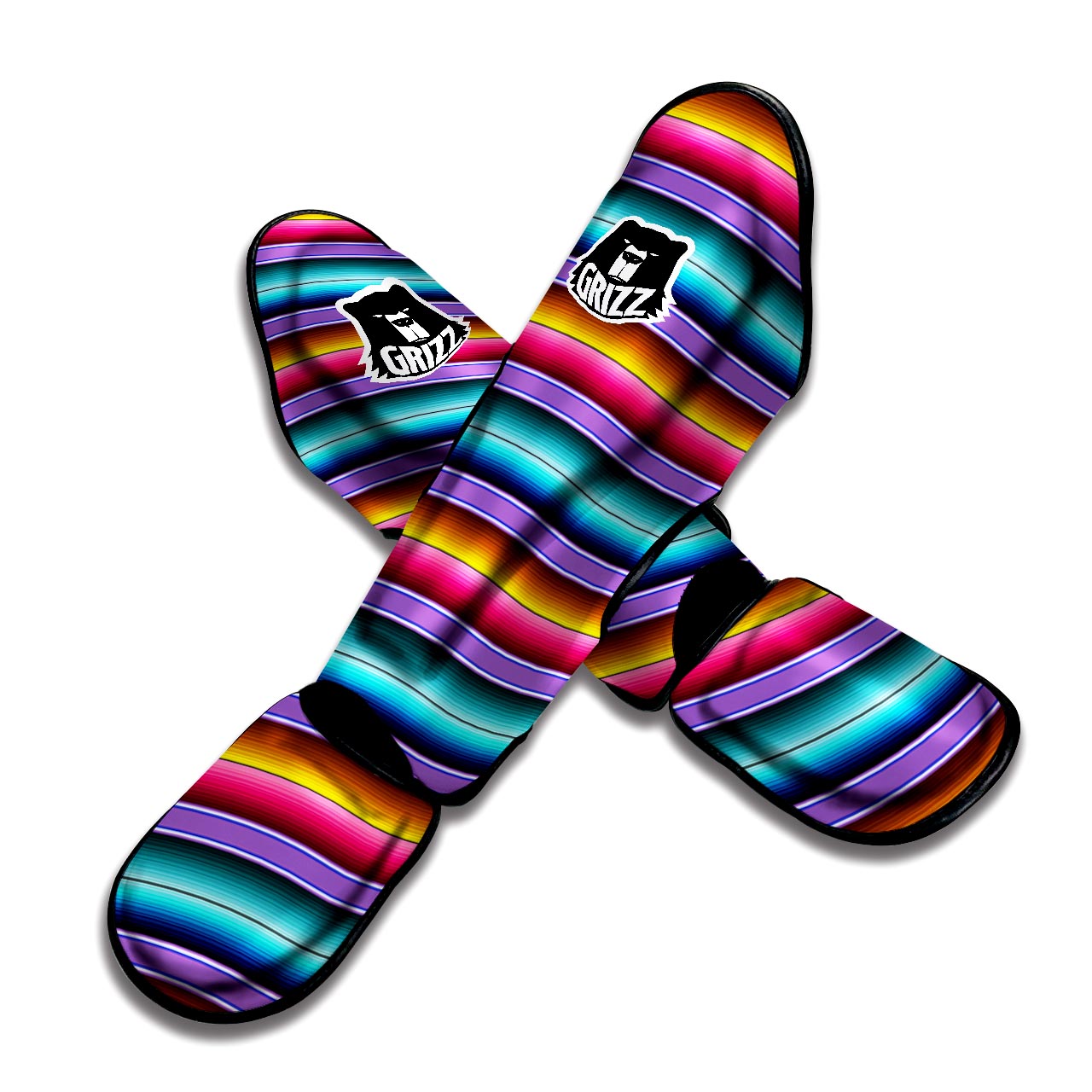 Mexican Baja Serape Muay Thai Shin Guard-grizzshop