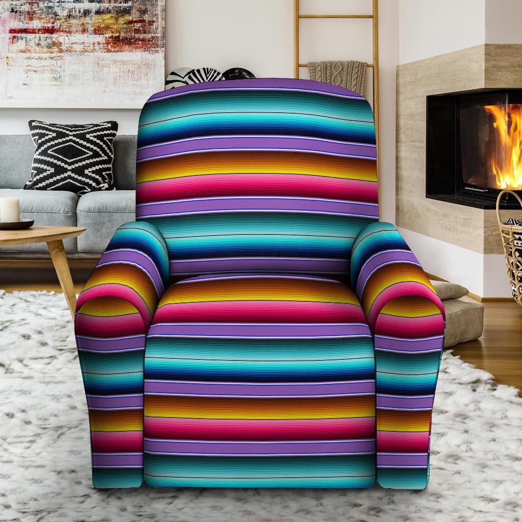 Mexican Baja Serape Recliner Cover-grizzshop