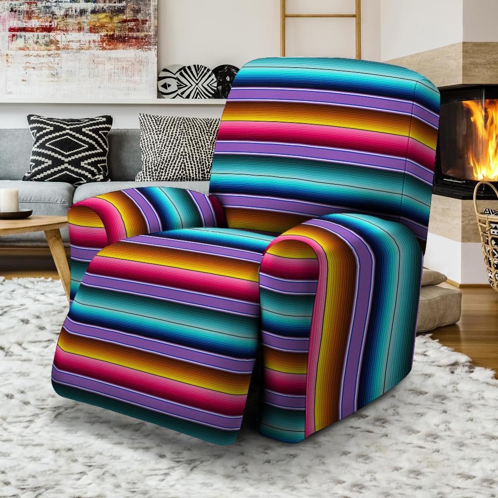 Mexican Baja Serape Recliner Cover-grizzshop