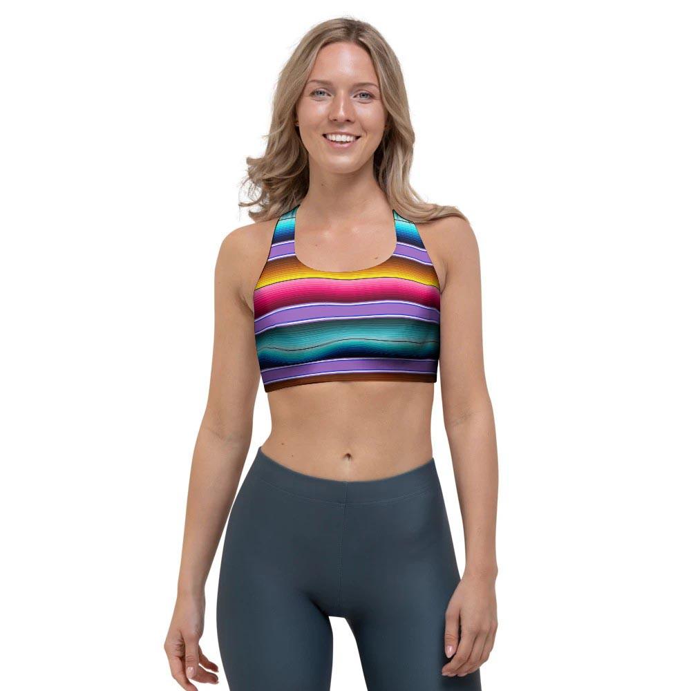 Mexican Baja Serape Sports Bra-grizzshop