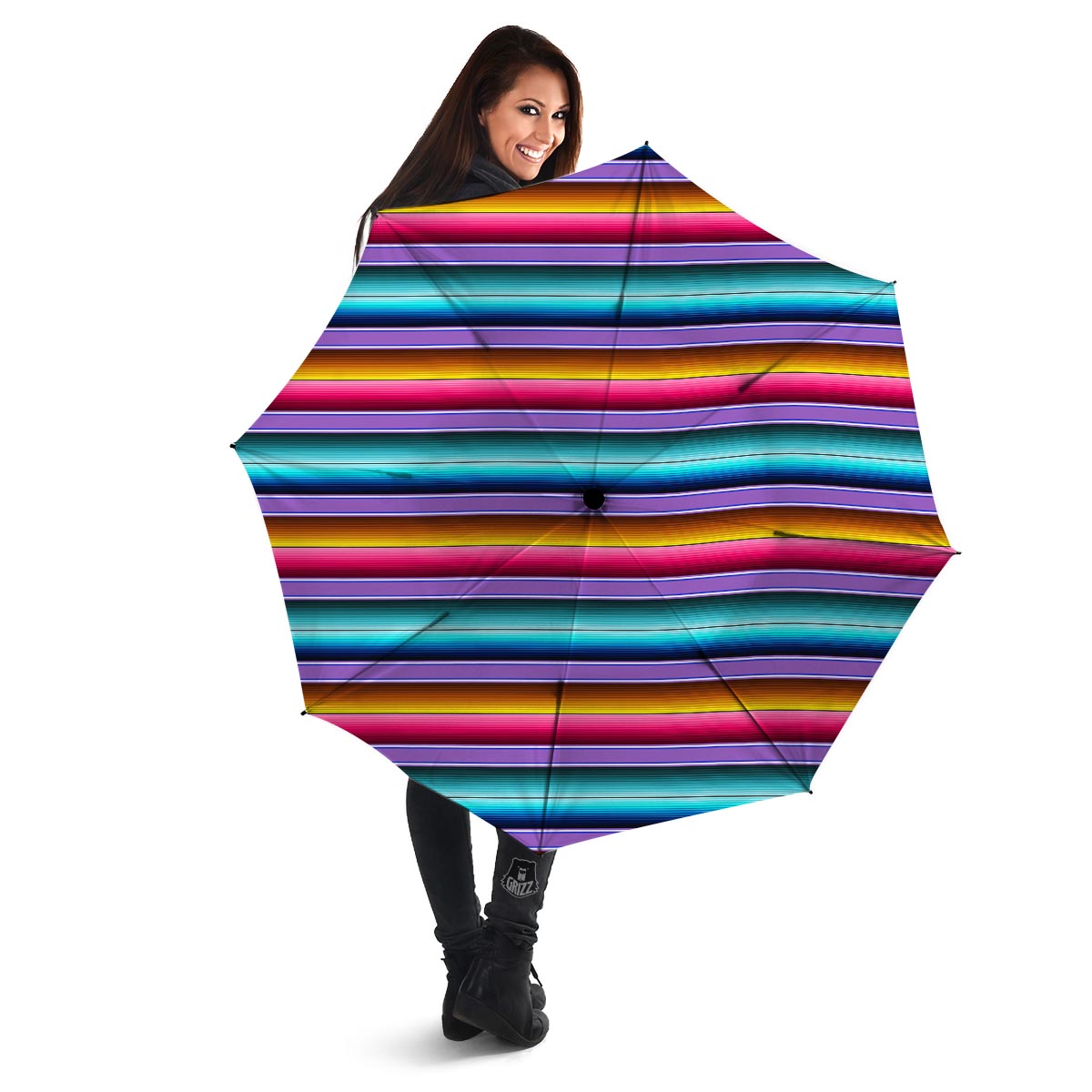 Mexican Baja Serape Umbrella-grizzshop