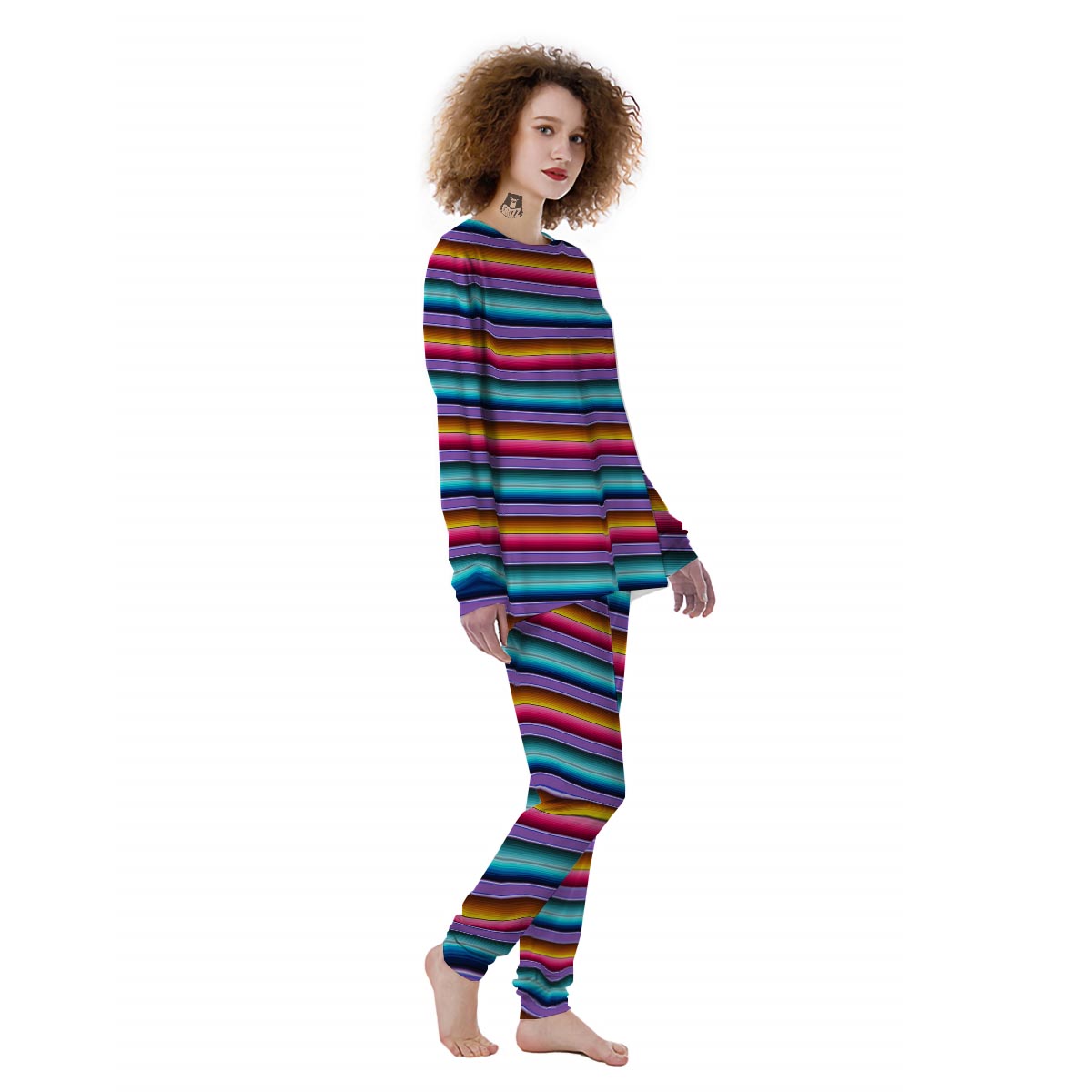 Mexican Baja Serape Women's Pajamas-grizzshop