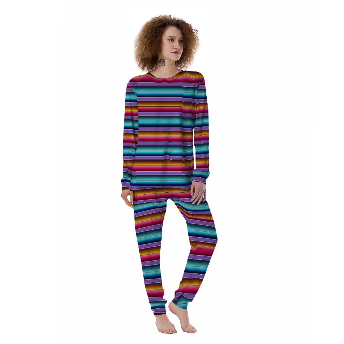 Mexican Baja Serape Women's Pajamas-grizzshop