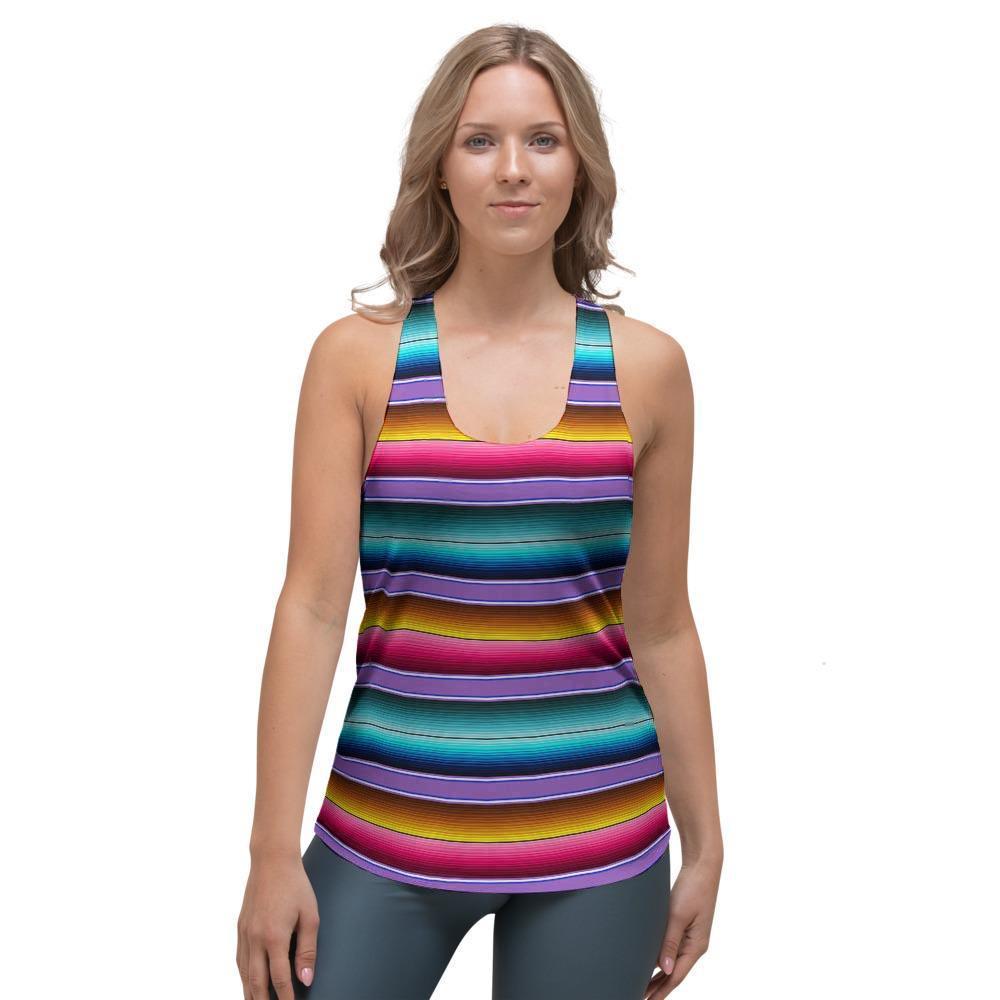 Mexican Baja Serape Women's Racerback Tank Top-grizzshop