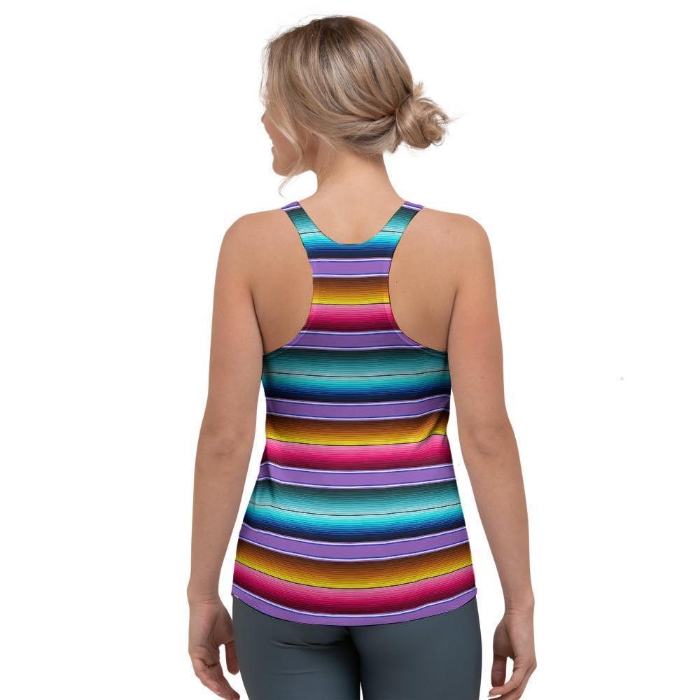 Mexican Baja Serape Women's Racerback Tank Top-grizzshop