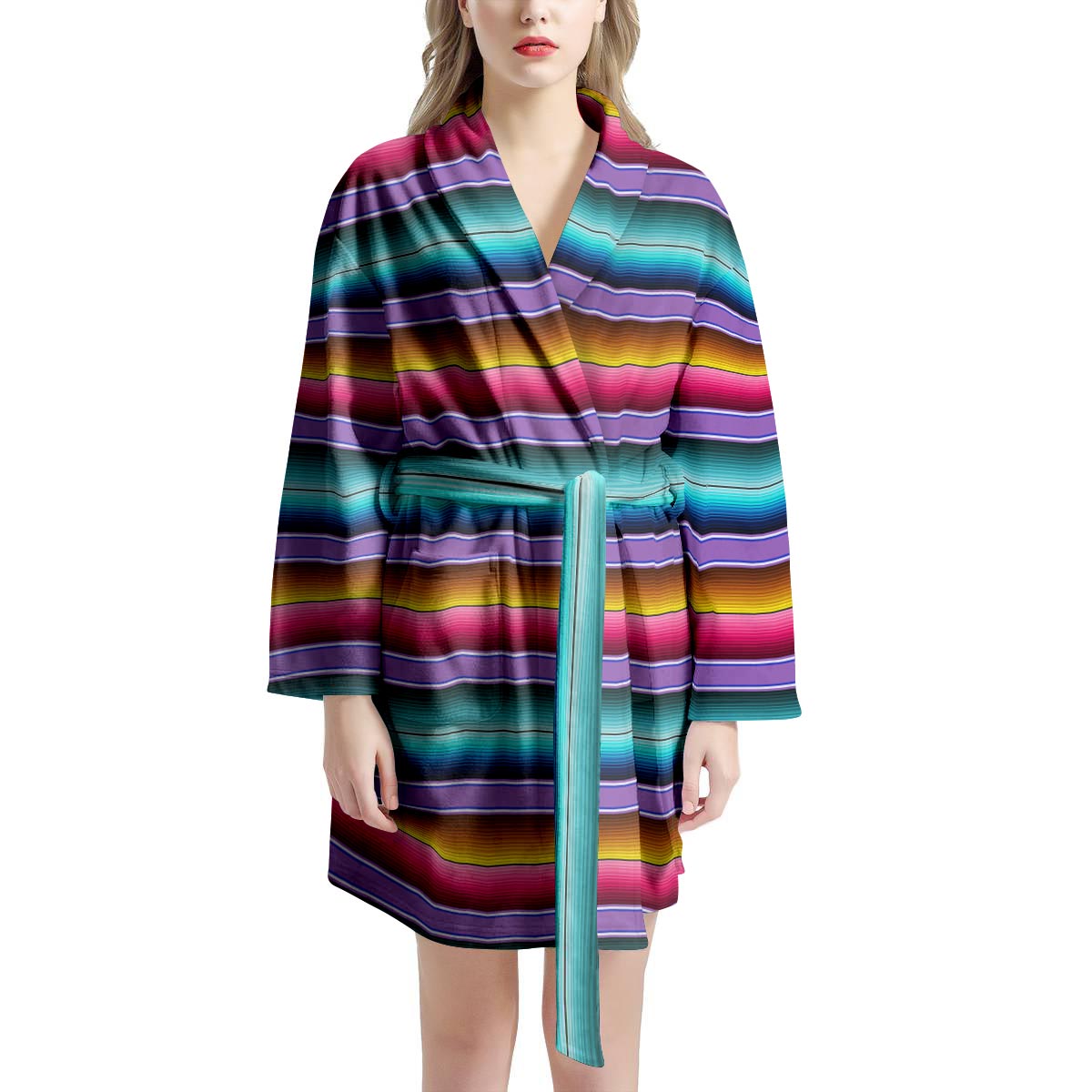 Mexican Baja Serape Women's Robe-grizzshop