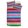 Mexican Blanket Baja Serape Pattern Print Duvet Cover Bedding Set-grizzshop