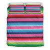 Mexican Blanket Baja Serape Pattern Print Duvet Cover Bedding Set-grizzshop