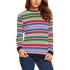 Mexican Blanket Baja Serape Pattern Print Women Crewneck Sweatshirt-grizzshop