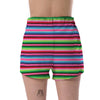 Mexican Blanket Baja Serape Pattern Print Women's Shorts-grizzshop