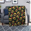 Mexican Rose Skull Blanket-grizzshop