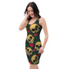 Mexican Rose Skull Bodycon Dress-grizzshop