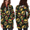 Mexican Rose Skull Hoodie Dress-grizzshop