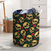 Mexican Rose Skull Laundry Basket-grizzshop