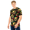 Mexican Rose Skull Men T Shirt-grizzshop