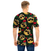 Mexican Rose Skull Men T Shirt-grizzshop