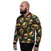 Mexican Rose Skull Men's Bomber Jacket-grizzshop