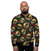 Mexican Rose Skull Men's Bomber Jacket-grizzshop