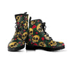 Mexican Rose Skull Men's Boots-grizzshop