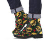 Mexican Rose Skull Men's Boots-grizzshop