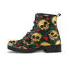 Mexican Rose Skull Men's Boots-grizzshop