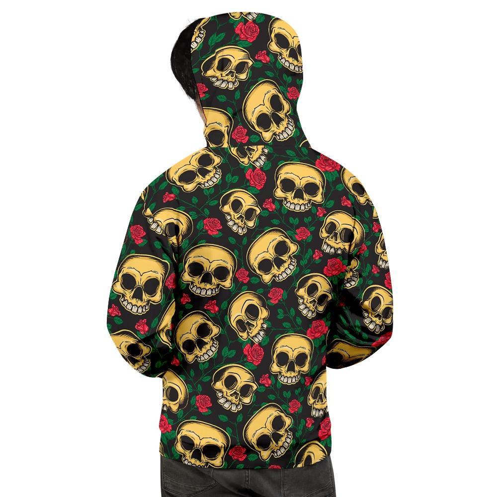 Mexican Rose Skull Men's Hoodie-grizzshop