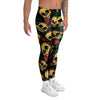 Mexican Rose Skull Men's Leggings-grizzshop