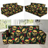 Mexican Rose Skull Sofa Cover-grizzshop