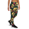 Mexican Rose Skull Women's Joggers-grizzshop