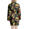 Mexican Rose Skull Women's Robe-grizzshop