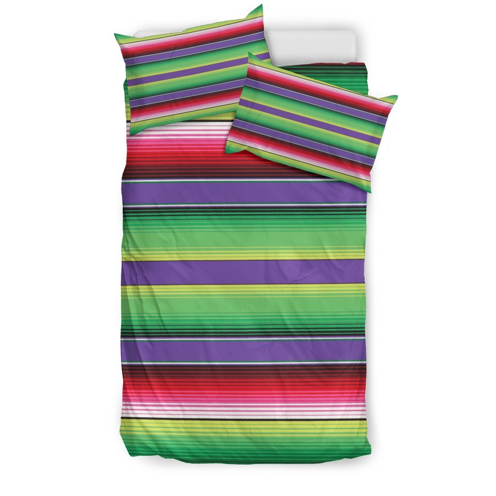 Mexican Serape Blanket Baja Pattern Print Duvet Cover Bedding Set-grizzshop