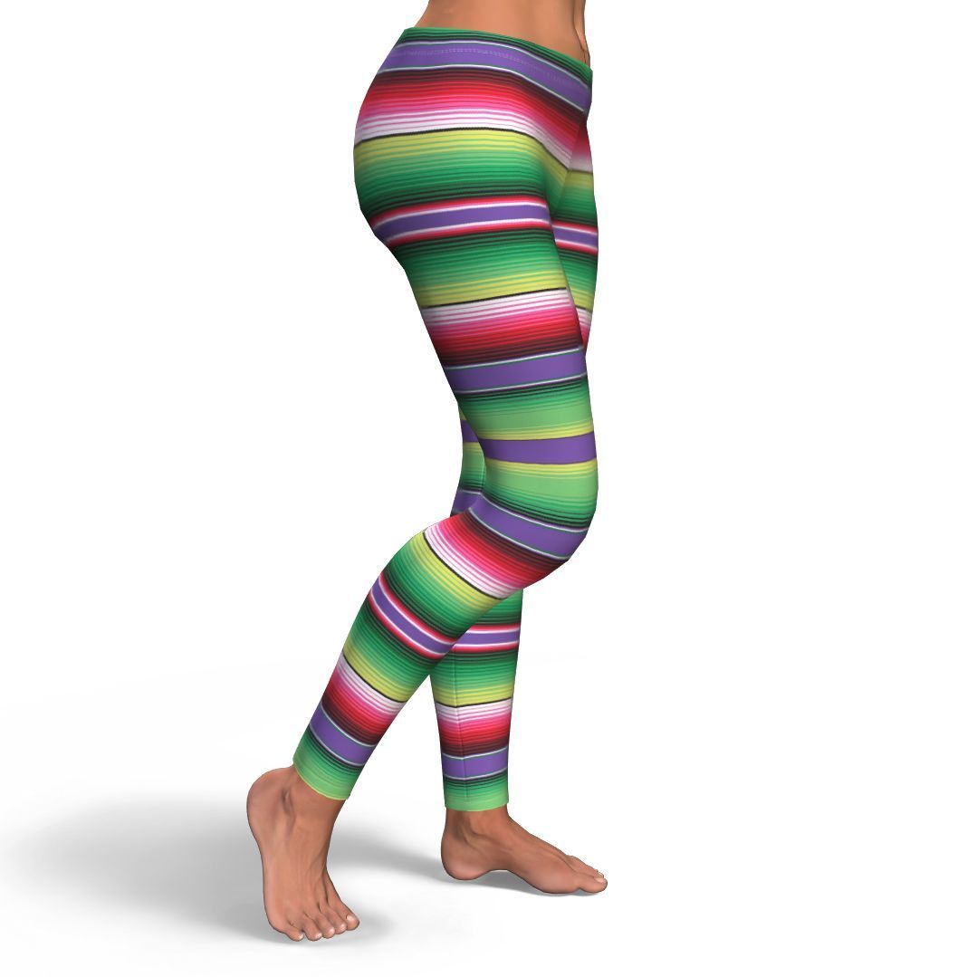 Mexican Serape Blanket Baja Pattern Print Pattern Women Leggings-grizzshop