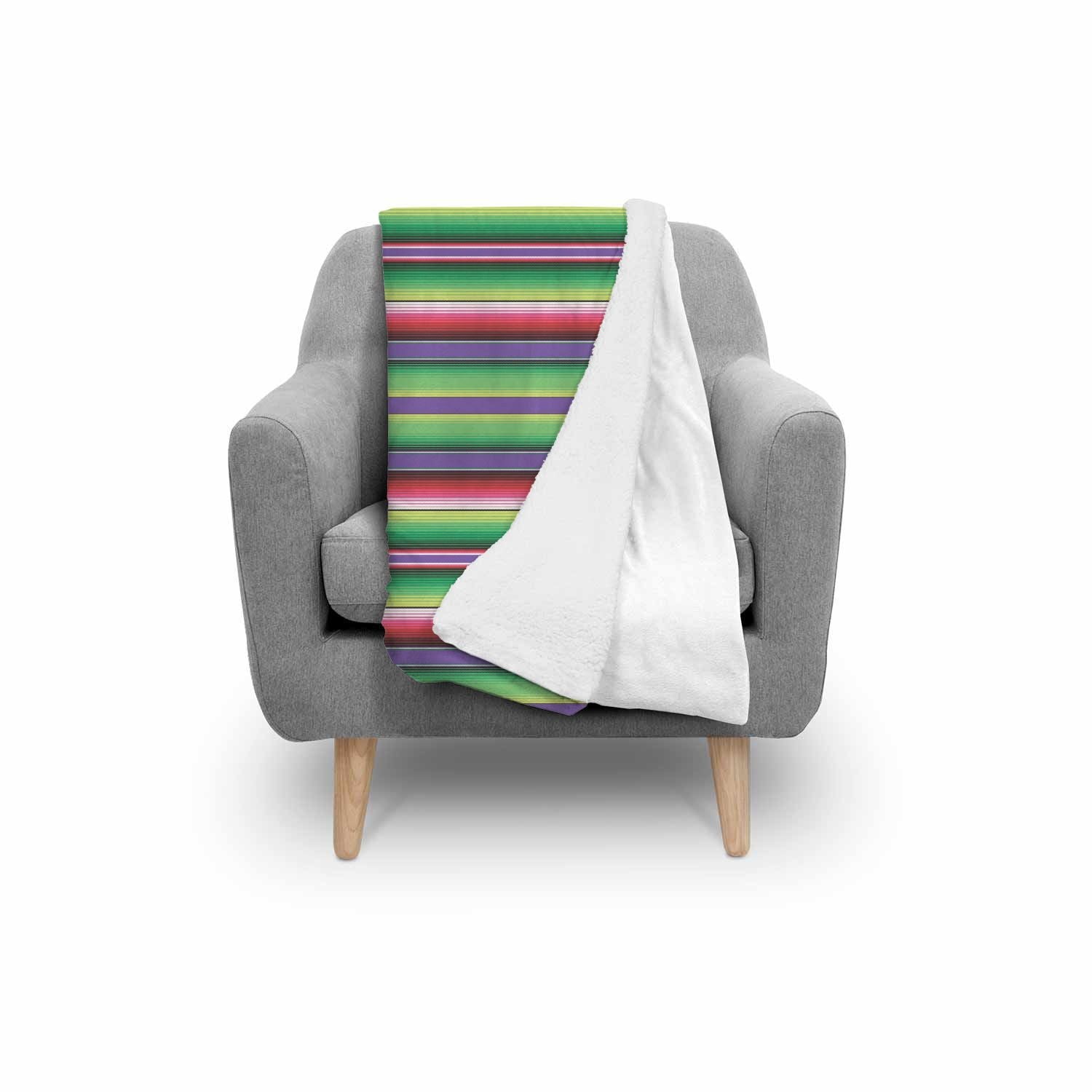 Mexican Serape Blanket Baja Pattern Print Throw Blanket-grizzshop
