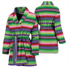 Mexican Serape Blanket Baja Pattern Print Women Long Robe-grizzshop
