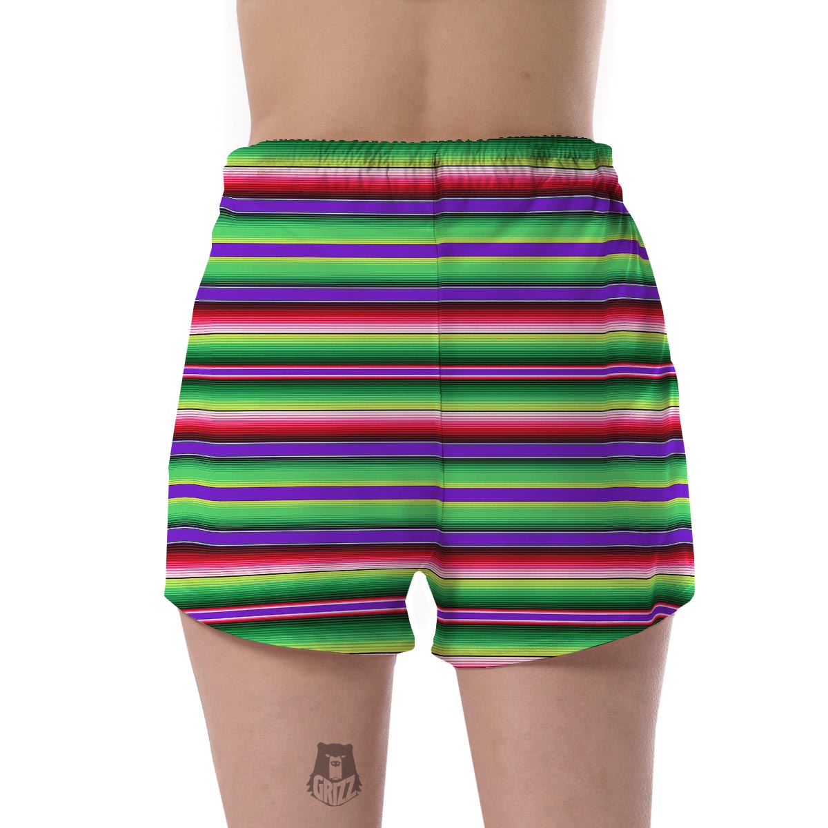 Mexican Serape Blanket Baja Pattern Print Women's Shorts-grizzshop