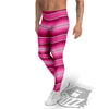 Mexican Serape Pink Print Men's Leggings-grizzshop